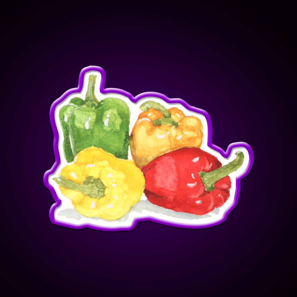 Bell Peppers Snack Food Led Neon Sign Rgb Color - Shineneon