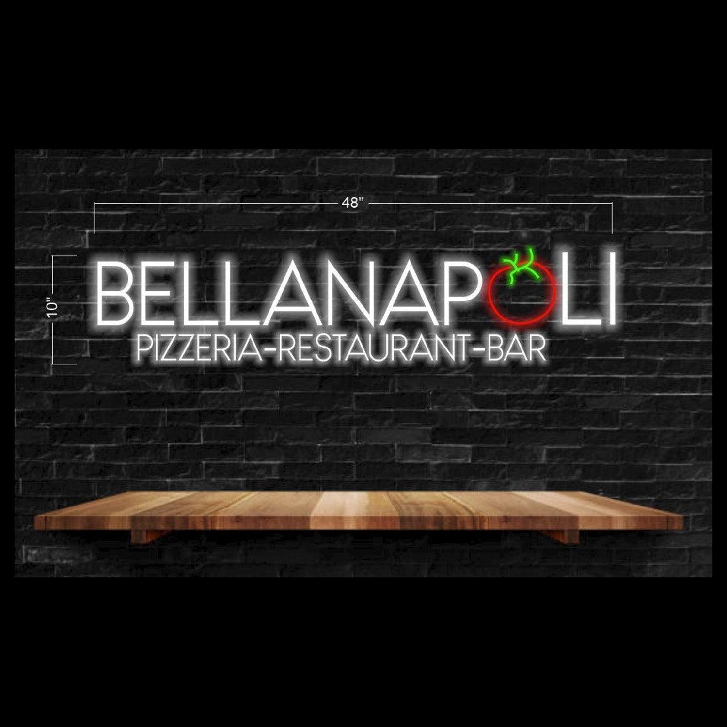 Bellanapoli Red Green White Led Neon Sign For Pizzeria Restaurant Bar Decor | Shineneon