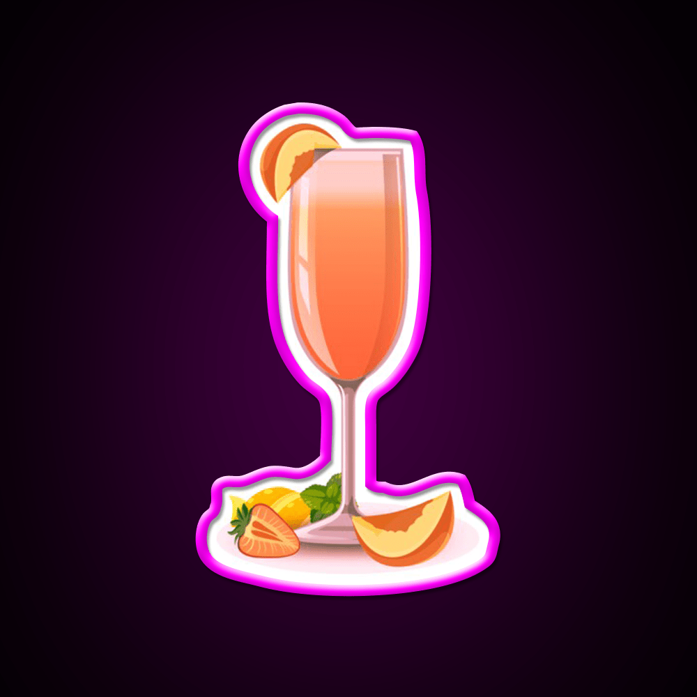 Bellini Cocktail Drink Cocktail Bar Decor Led Neon Sign Rgb Color - Shineneon