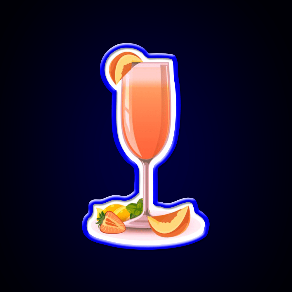 Bellini Cocktail Drink Cocktail Bar Decor Led Neon Sign Rgb Color - Shineneon