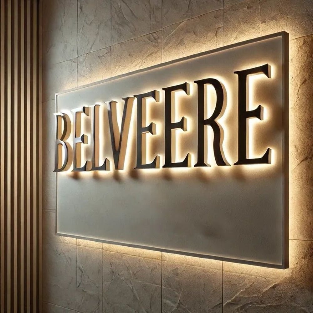 Belveere 3D Backlit Channel Letters Led Light Sign - Shineneon