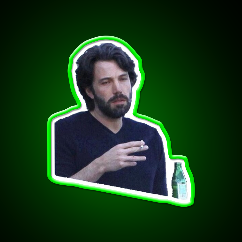Ben Affleck Smoking Beer Bar Decor Led Neon Sign Rgb Color - LED neon sign view 8