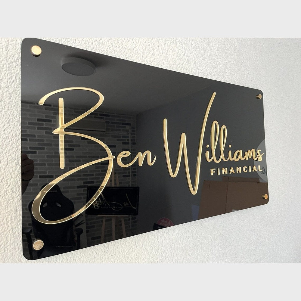 Ben Willian Finacial Acrylic Business Logo Sign