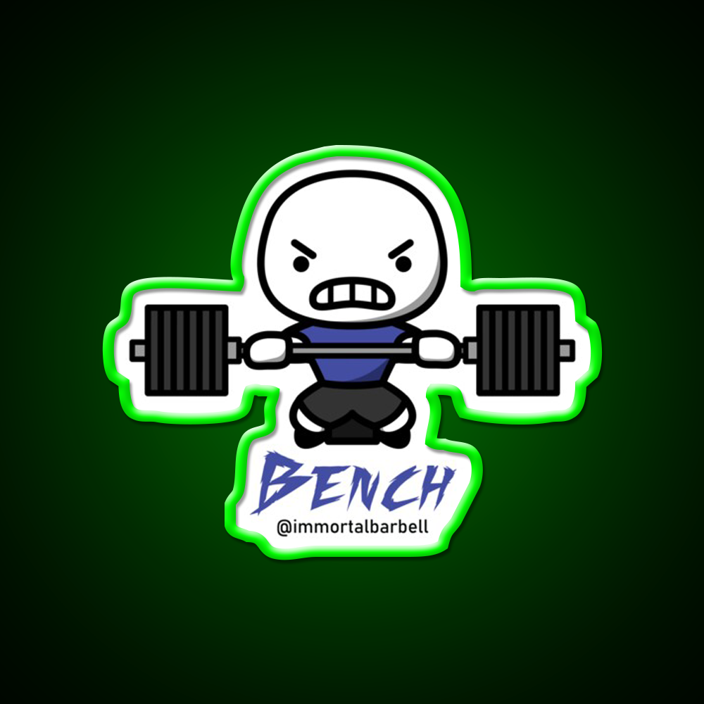 Bench Cartoon Gym Fitness Led Neon Sign Rgb Color