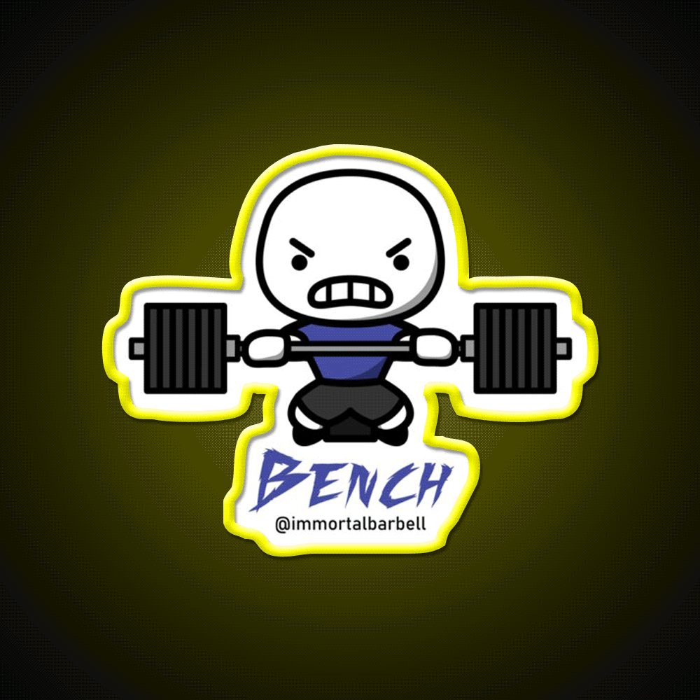 Bench Cartoon Gym Fitness Led Neon Sign Rgb Color