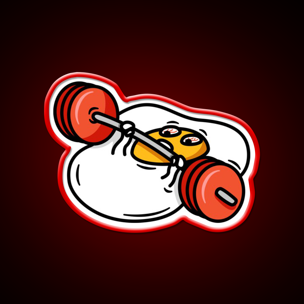 Benching Egg Yolk Getting Yoked Gym Fitness Led Neon Sign Rgb Color