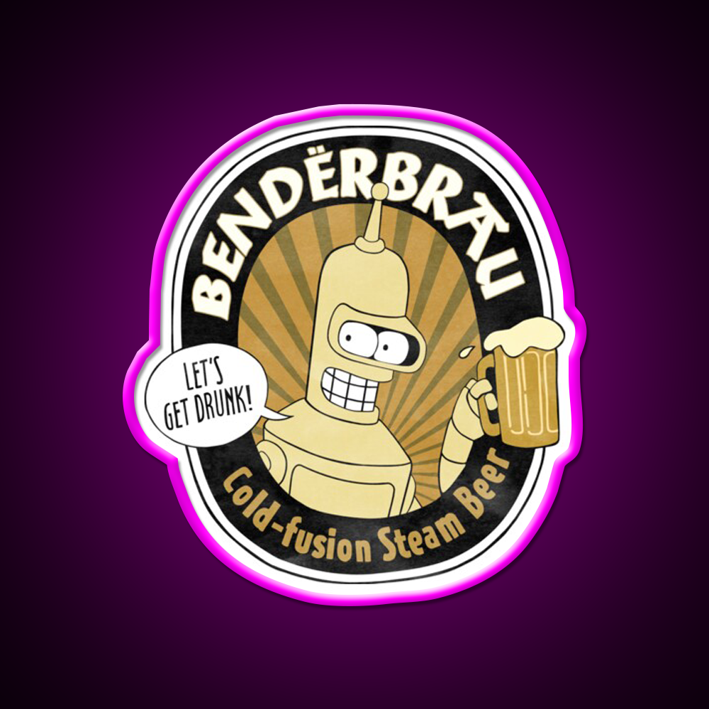Benderbrau Beer Bar Decor Led Neon Sign Wall Art Rgb Color - Neon sign mounted on wall in room