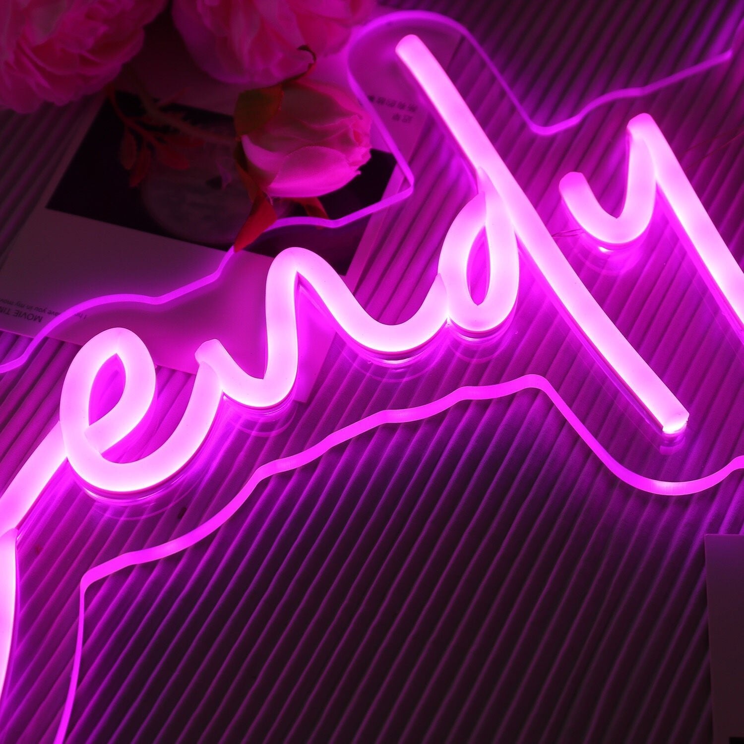 Bendy Bri Pink Led Neon Sign - Shineneon