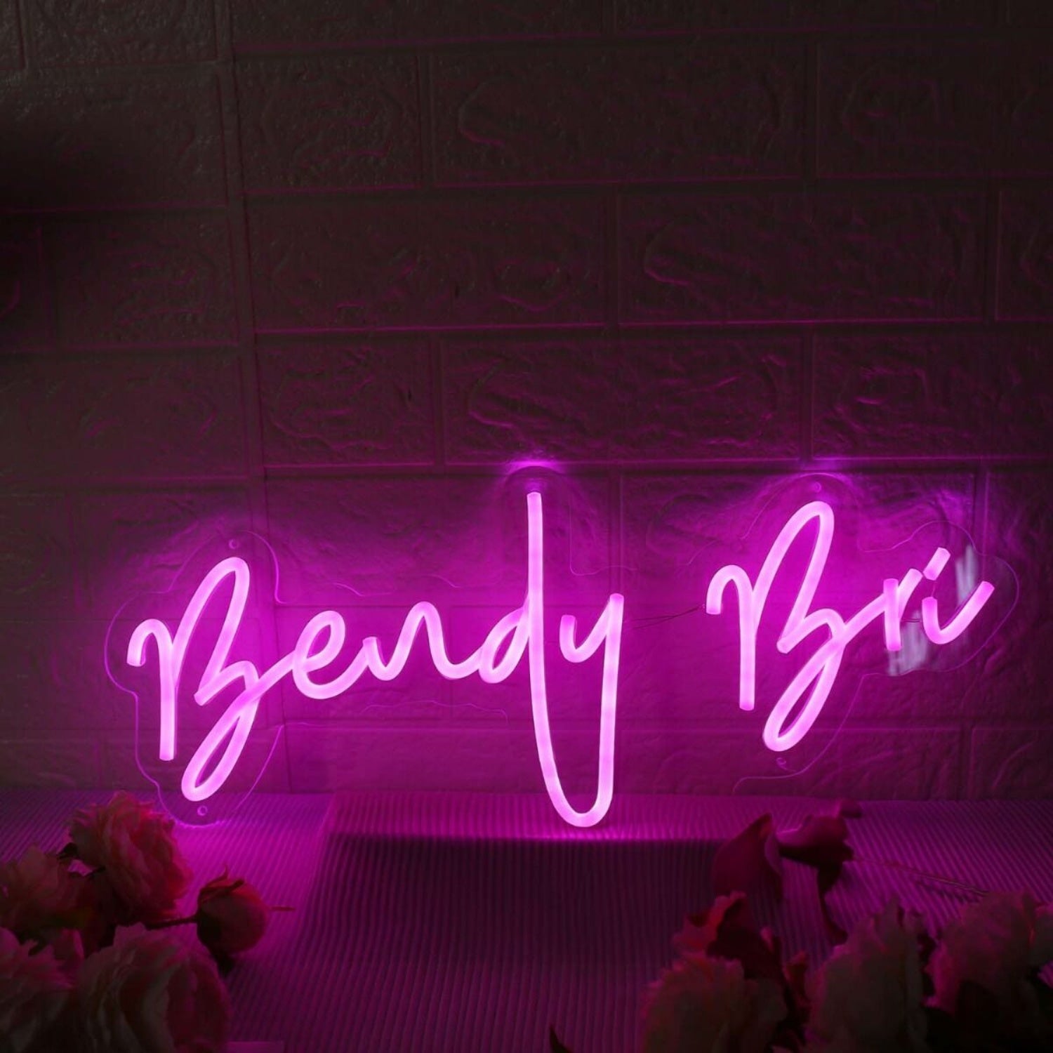Bendy Bri Pink Led Neon Sign - Shineneon