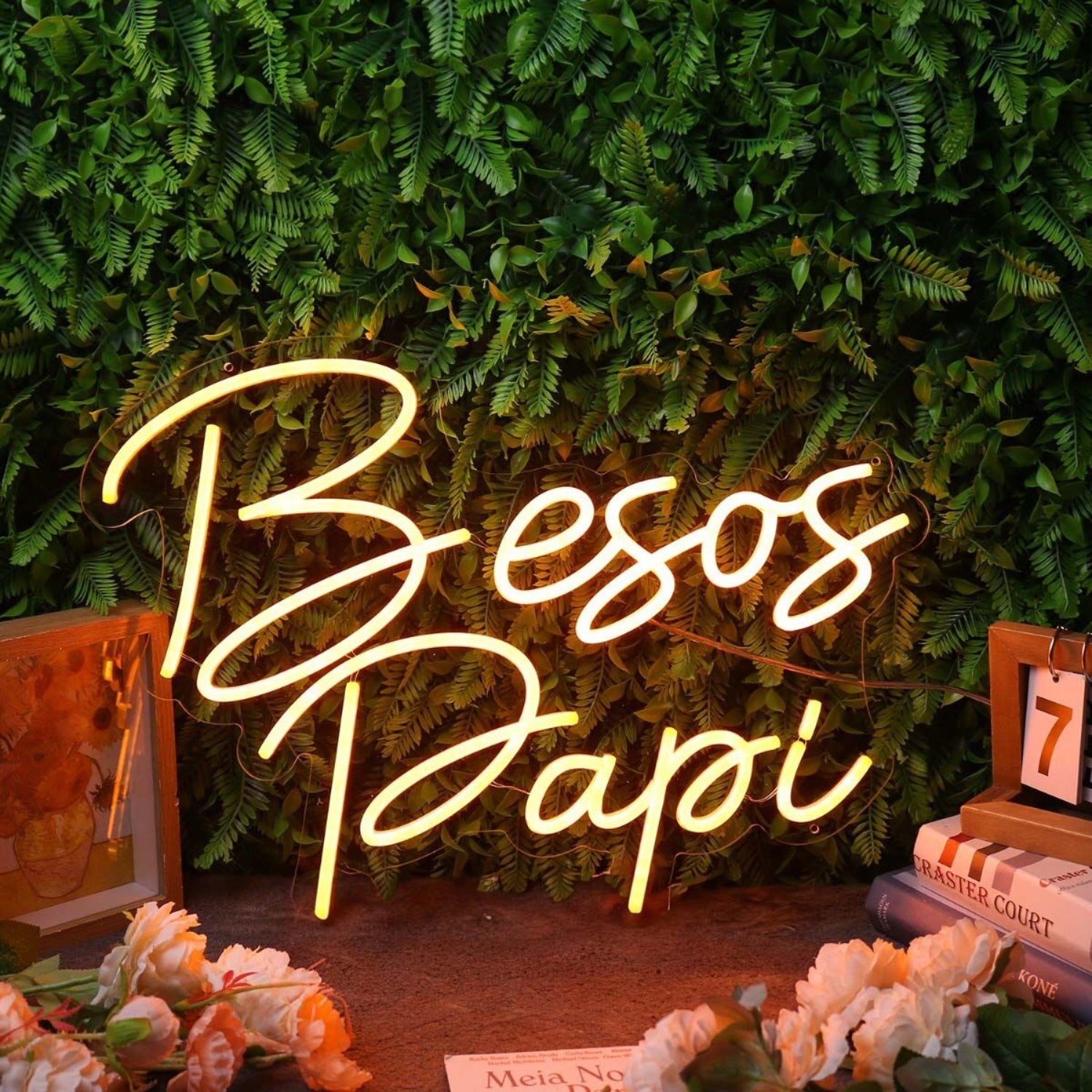 Besos Papi Orange Led Neon Sign - Shineneon