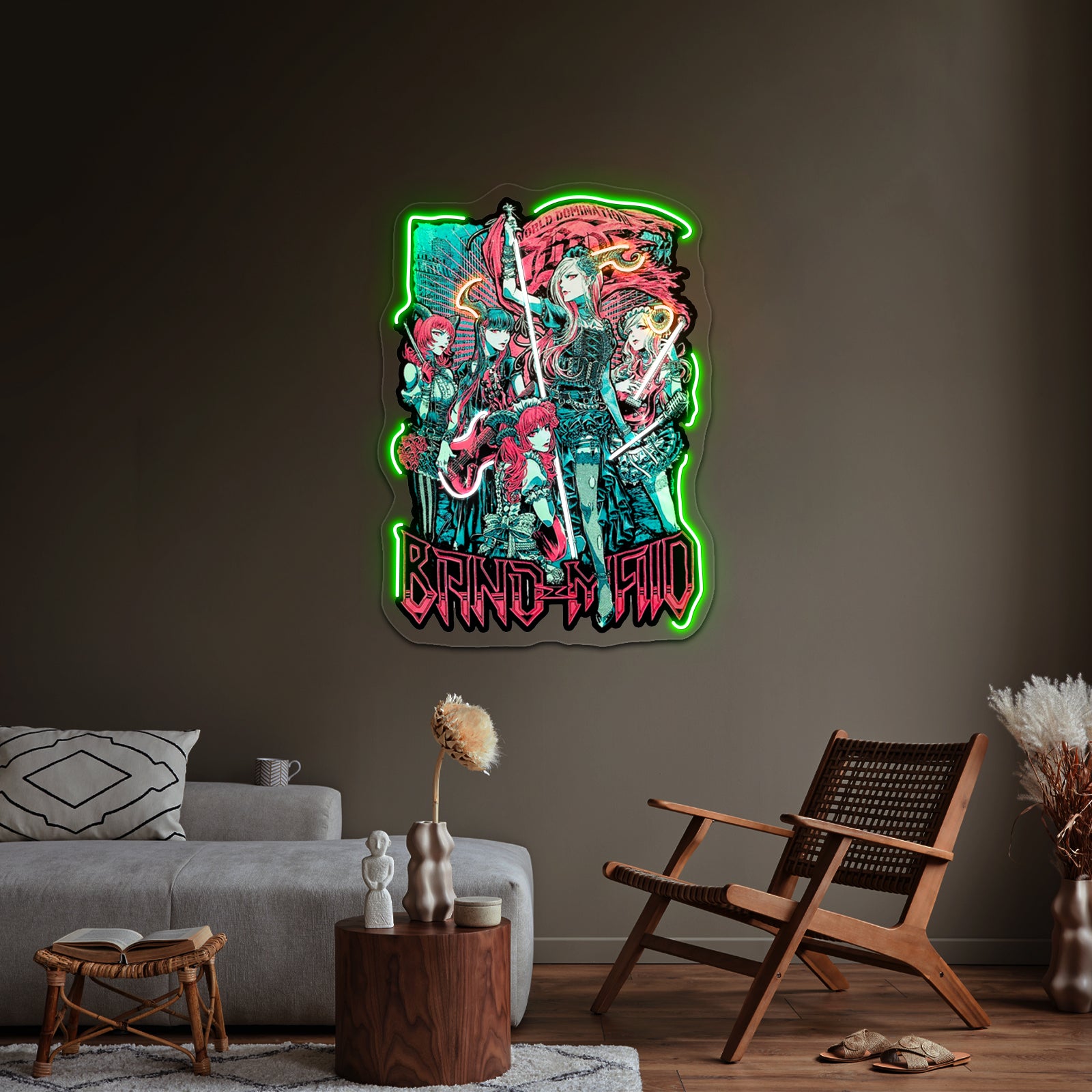Best Art Band Maid Design Artwork Led Neon Sign
