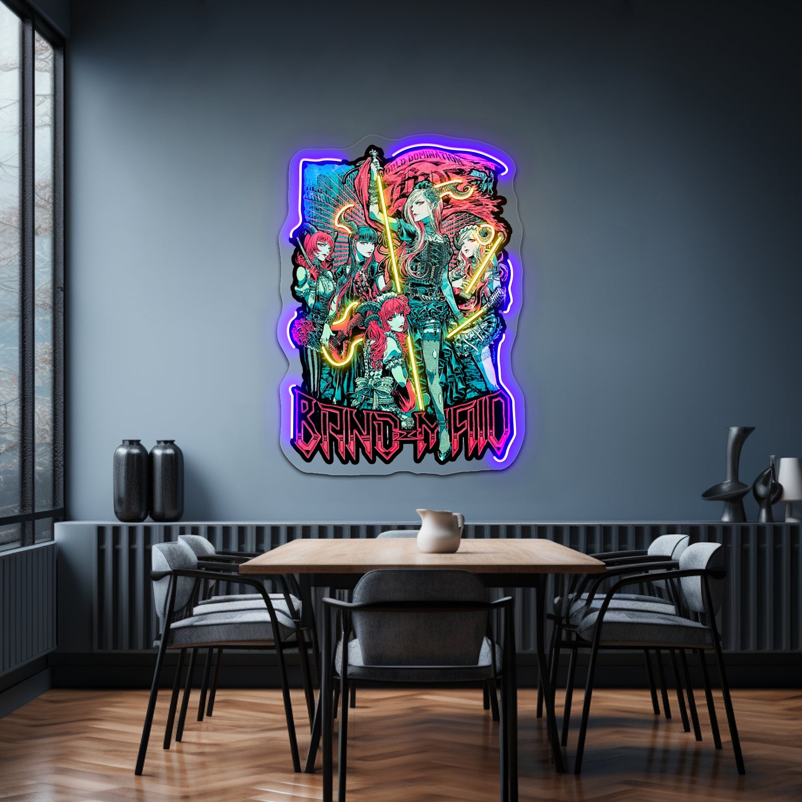 Best Art Band Maid Design Artwork Led Neon Sign