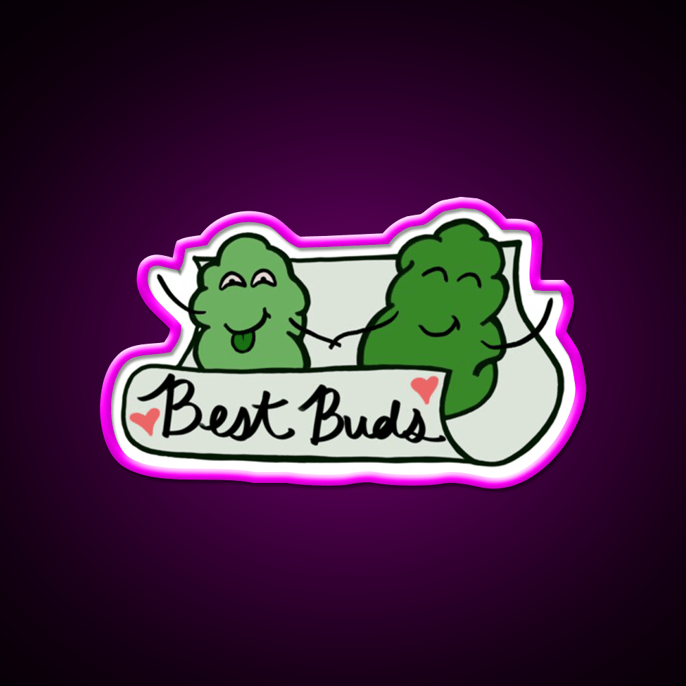 Best Buds Hemp Inspired Green Leaf Led Neon Sign 420 Neon Decor Rgb Color - Shineneon