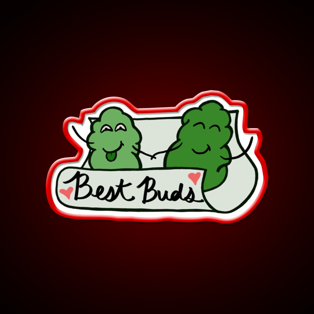 Best Buds Hemp Inspired Green Leaf Led Neon Sign 420 Neon Decor Rgb Color - Shineneon