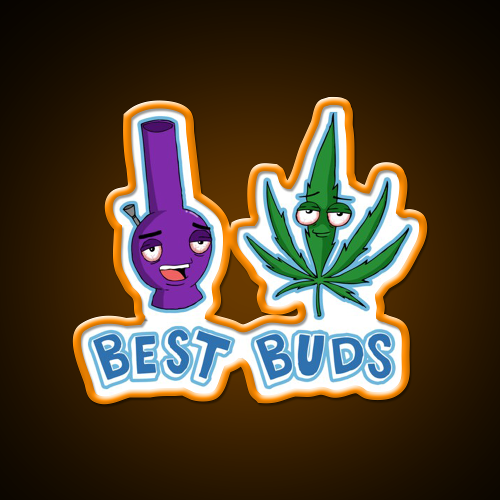 Best Buds Hemp Inspired Green Leaf Led Neon Sign Rgb Color - LED neon sign view 6