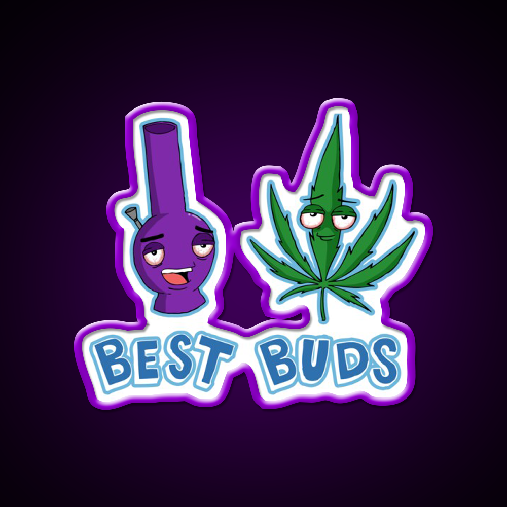 Best Buds Hemp Inspired Green Leaf Led Neon Sign Rgb Color - LED neon sign view 9