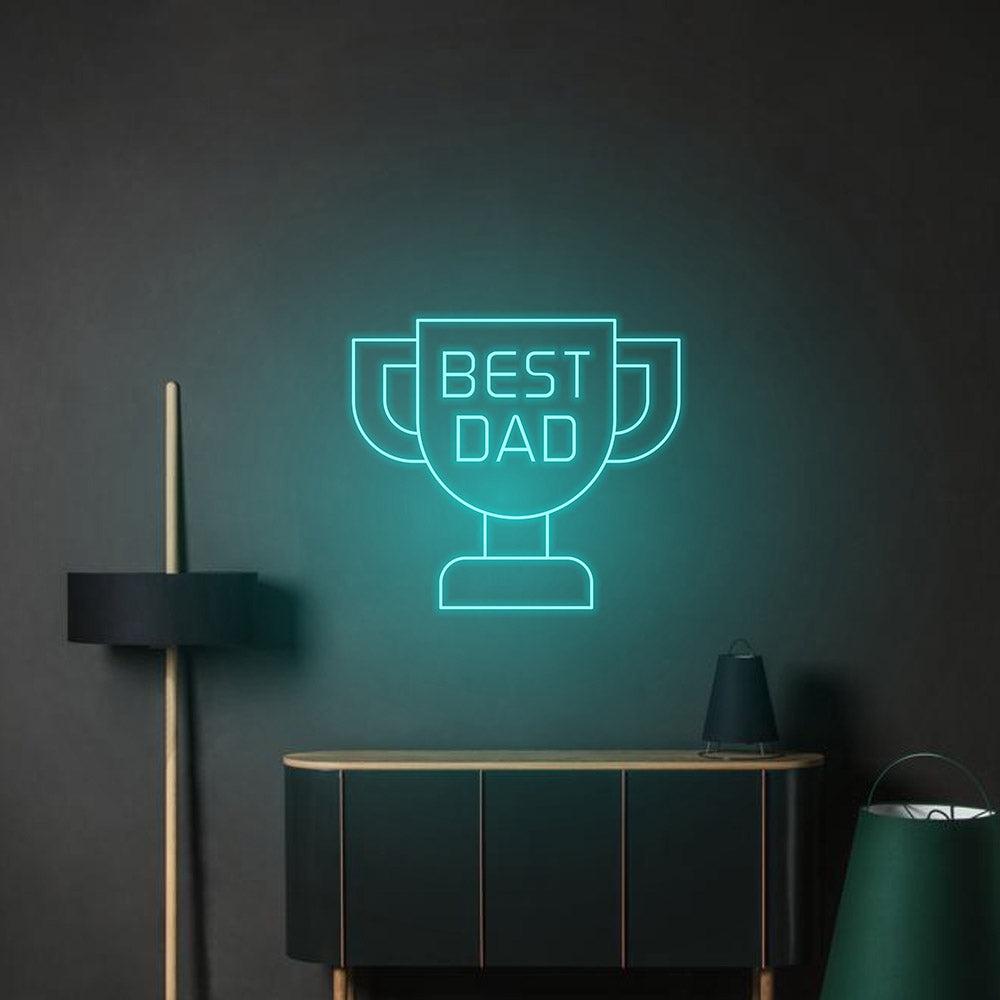 Best Dad Trophy Led Neon Sign For Home Wall Art | Shineneon