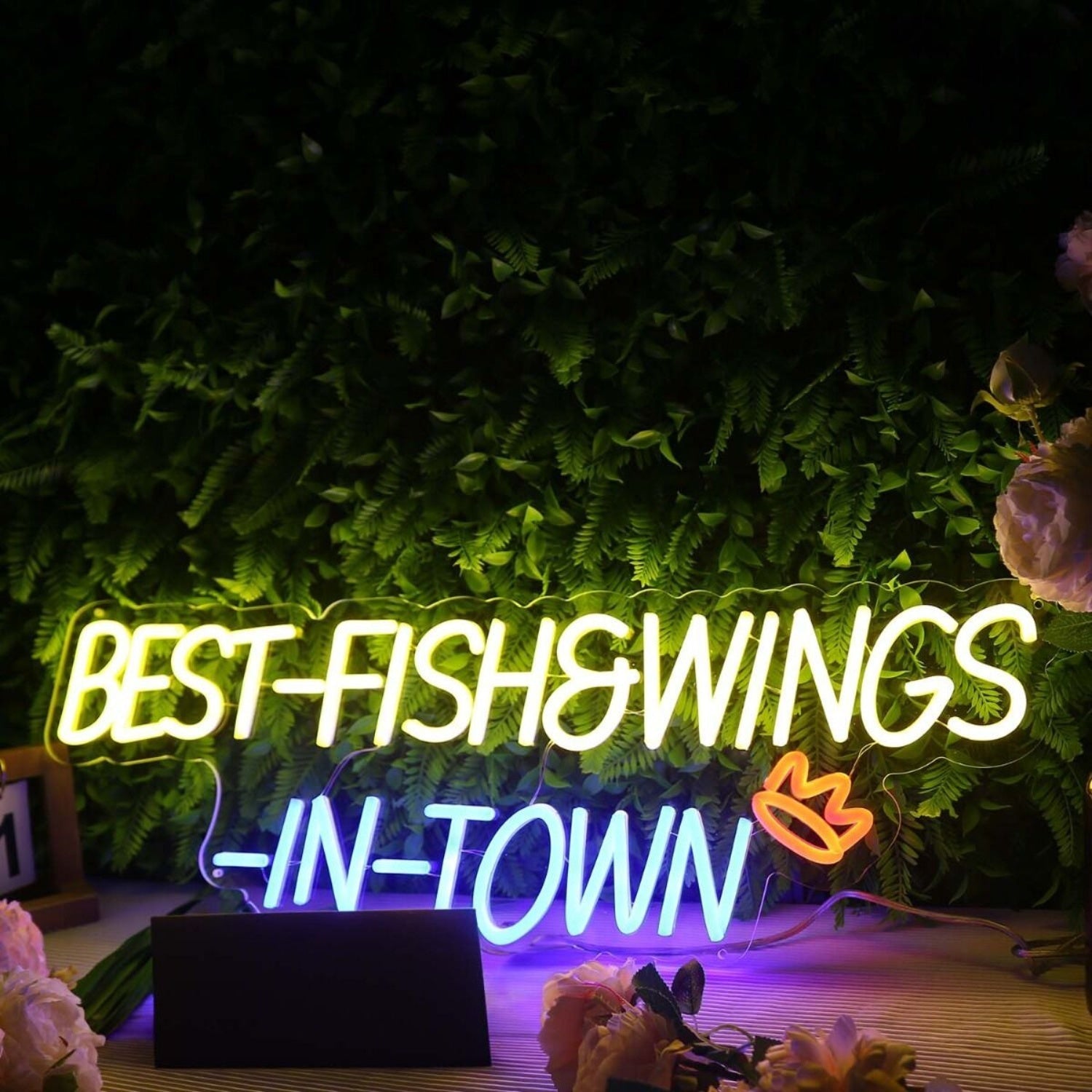 Best Fish And Wings In Town Led Neon Sign - Shineneon