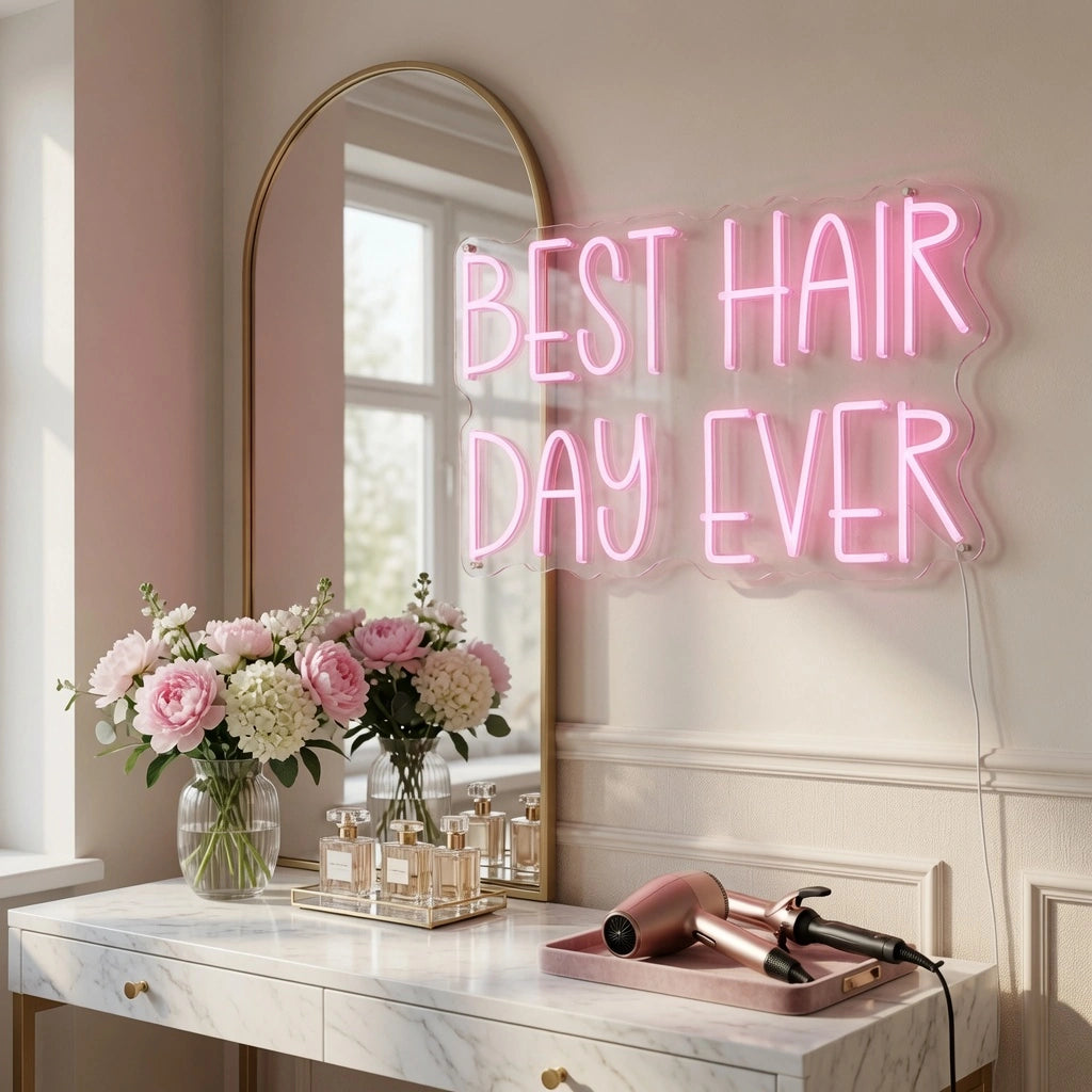 Best Hair Day Ever LED Neon Sign - 02 High-Converting Product Image