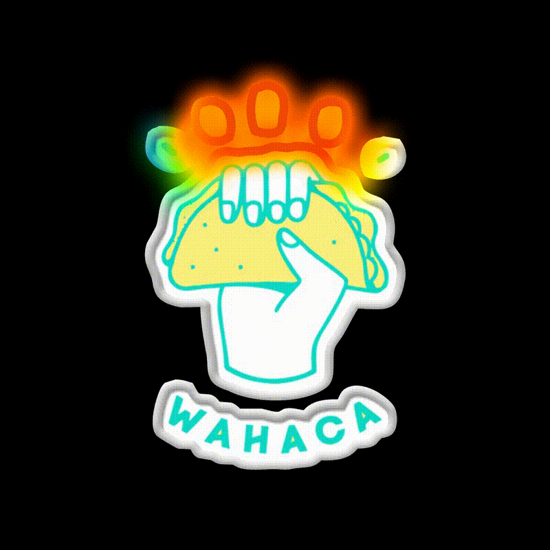 Best Selling Wahaca Essential Taco Led Neon Sign Mexican Food Sign Rgb Color - LED neon sign close-up detail