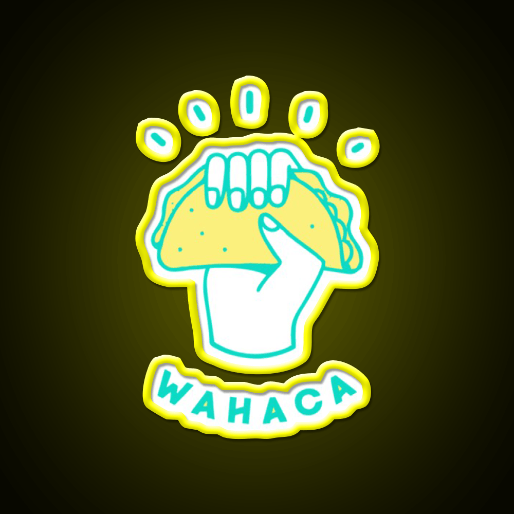 Best Selling Wahaca Essential Taco Led Neon Sign Mexican Food Sign Rgb Color - Shineneon