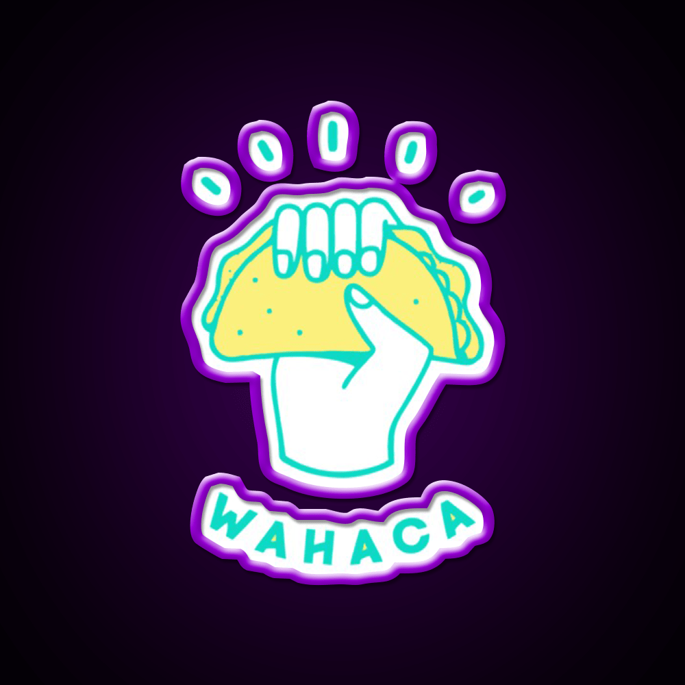 Best Selling Wahaca Essential Taco Led Neon Sign Mexican Food Sign Rgb Color - Shineneon