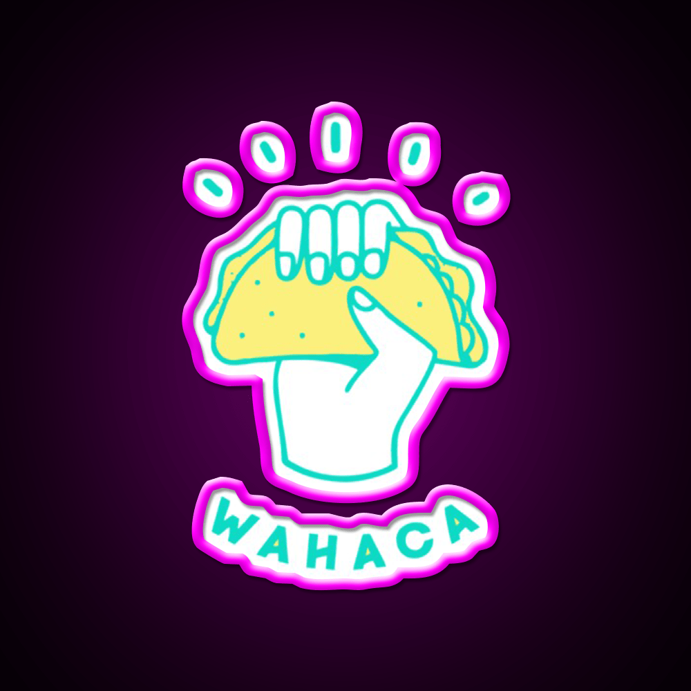 Best Selling Wahaca Essential Taco Led Neon Sign Mexican Food Sign Rgb Color - Shineneon