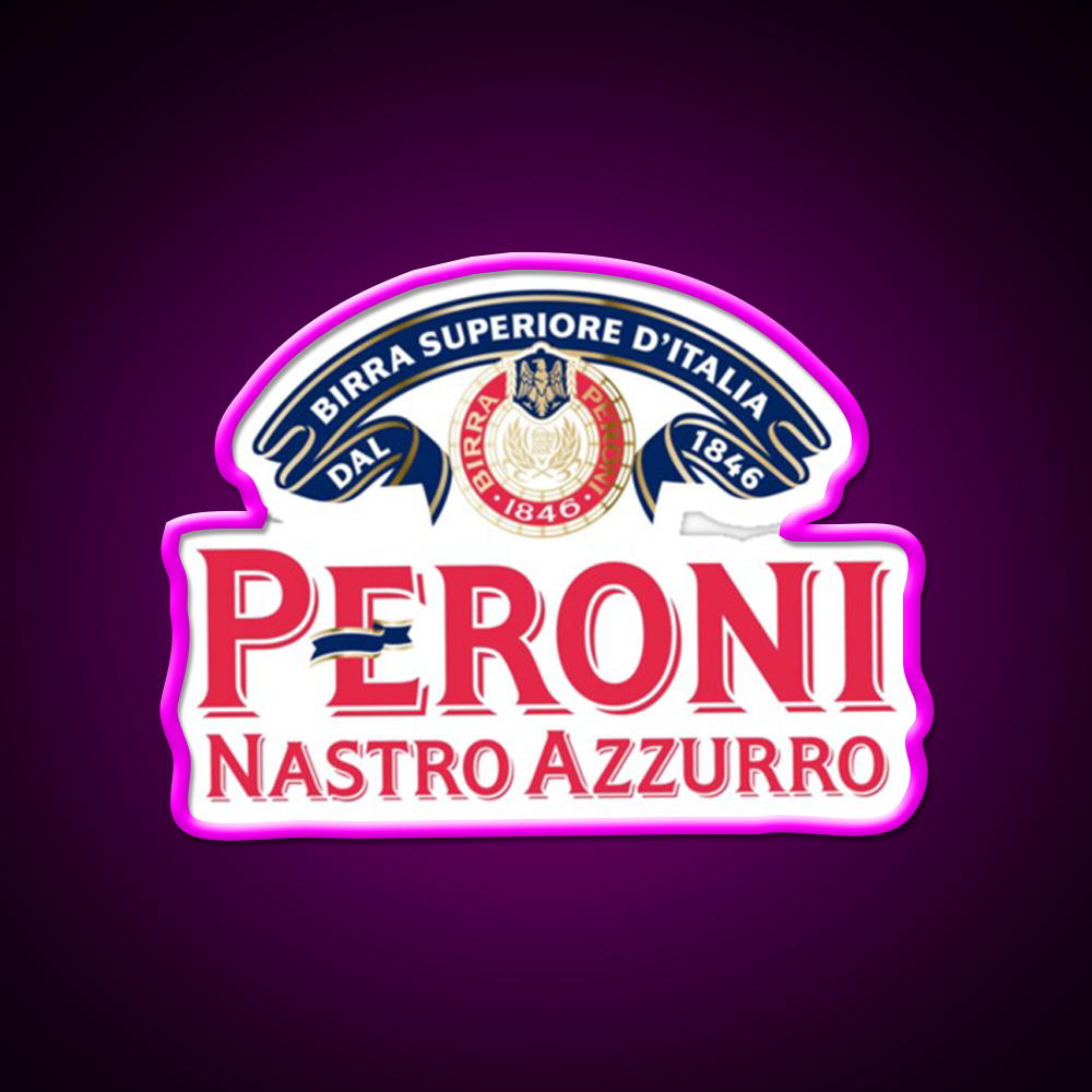 Bestselling Peroni Beer Logo Beer Bar Decor Led Neon Sign Rgb Color - Neon sign mounted on wall in room
