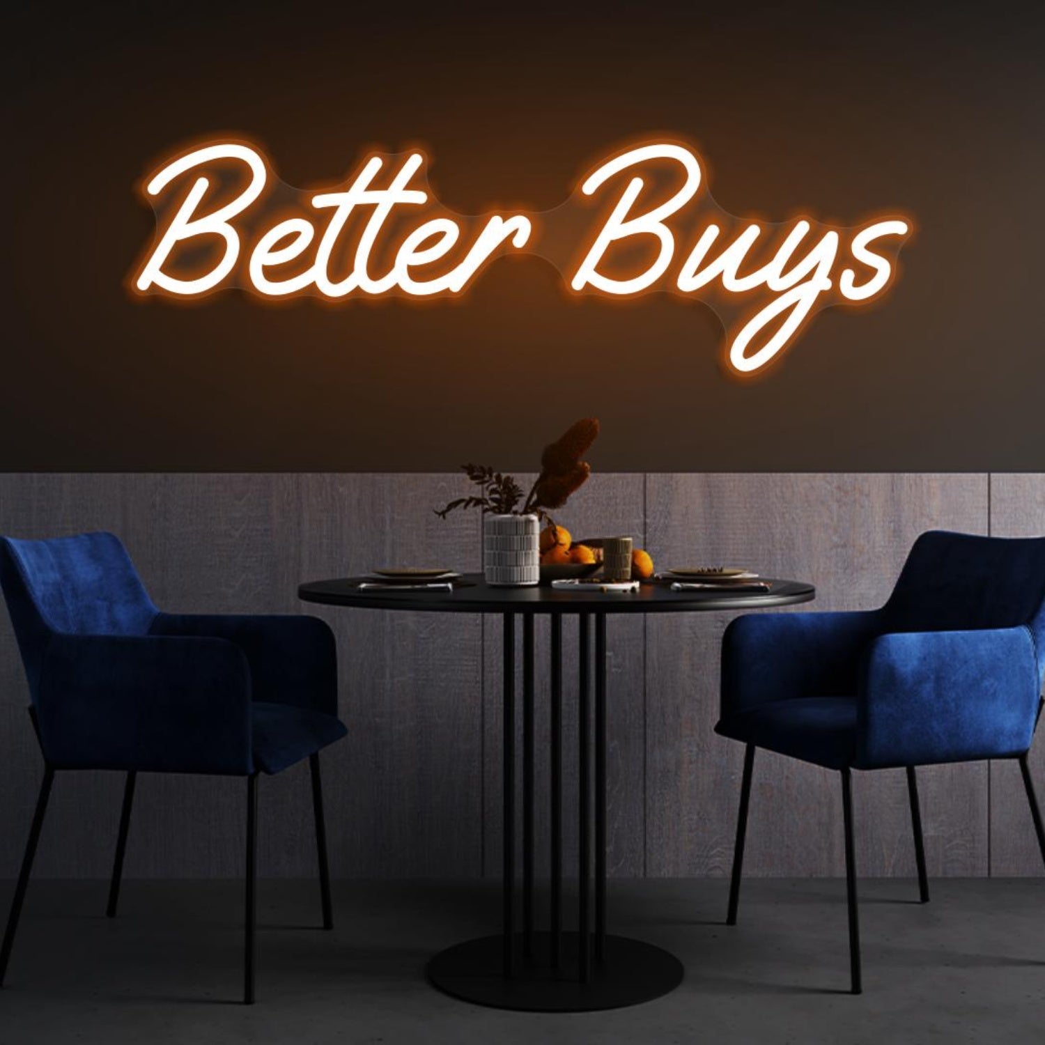 Better Buys Amber Glow Led Neon Sign For Cafe Retail Decor | Shineneon