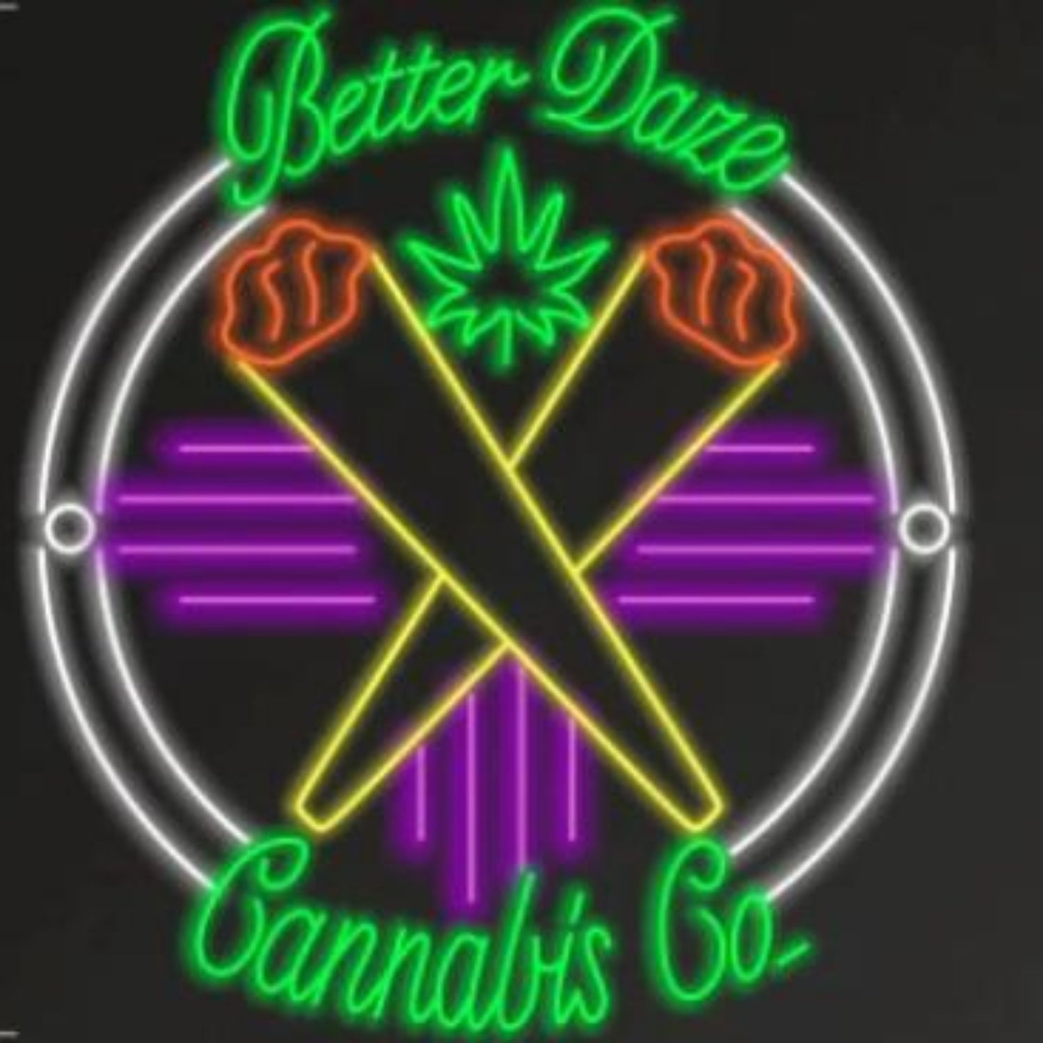 Better Daze Multicolor Cannabis Led Neon Sign Shop Display | Shineneon