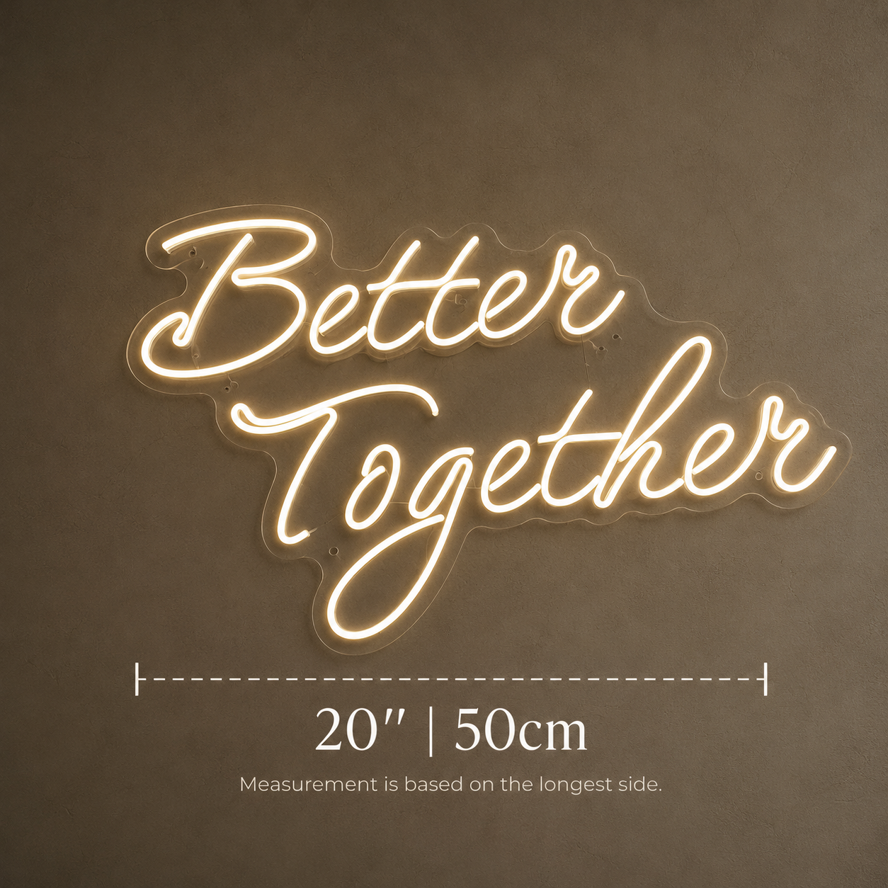 Better Together Classic Wall Light LED Neon Sign - 04 Size Image