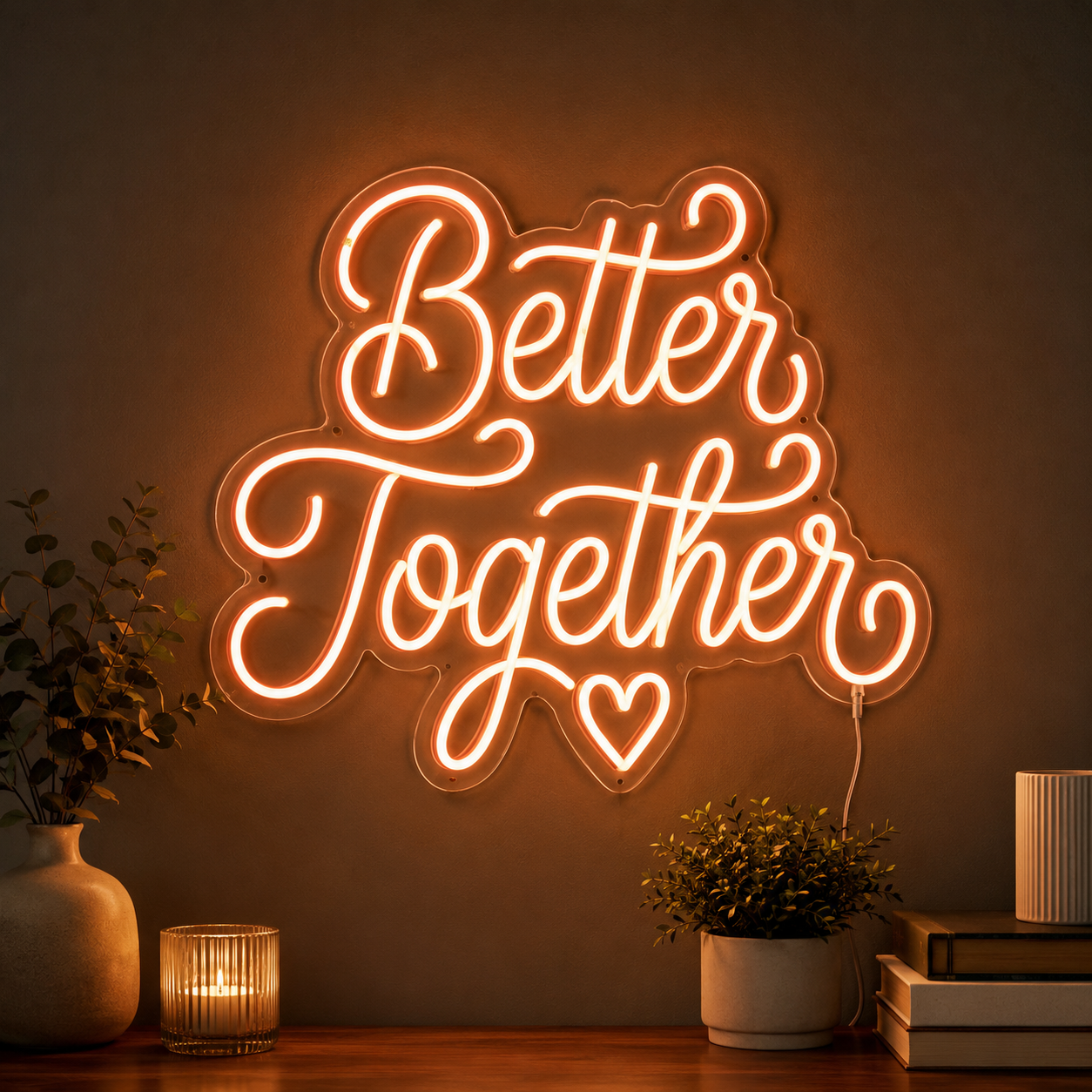 Better Together Cursive LED Neon Sign - 02 High-Converting Product Image