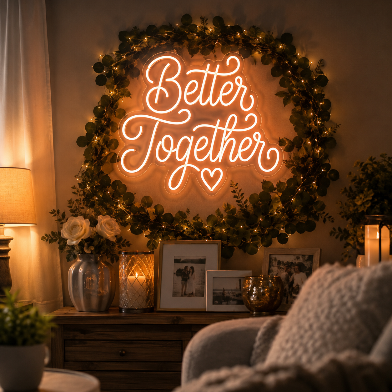 Better Together Cursive LED Neon Sign - 03 Real Lifestyle Scene
