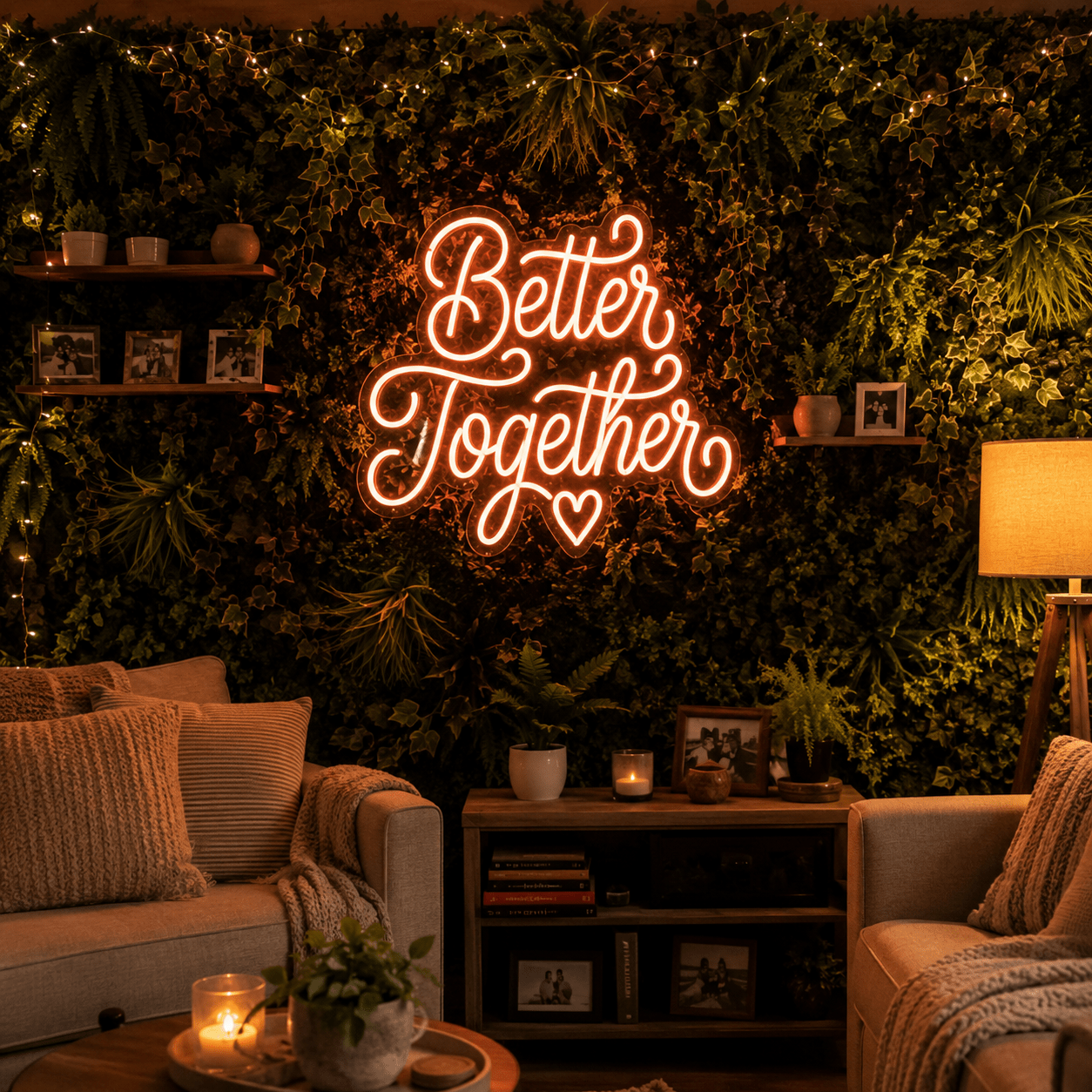 Better Together Cursive LED Neon Sign Wall Neon Sign - Shineneon
