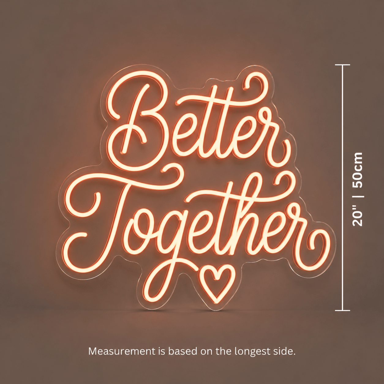 Better Together Cursive LED Neon Sign Wall Neon Sign - Shineneon