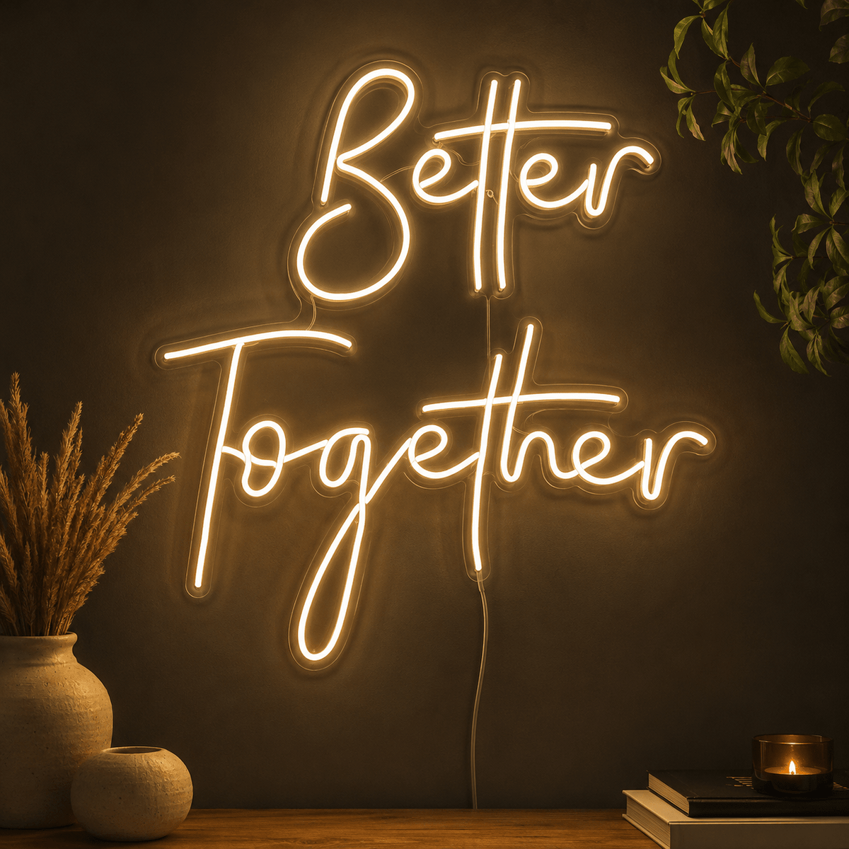 Better Together Cursive Room Decor LED Neon Sign - Shineneon