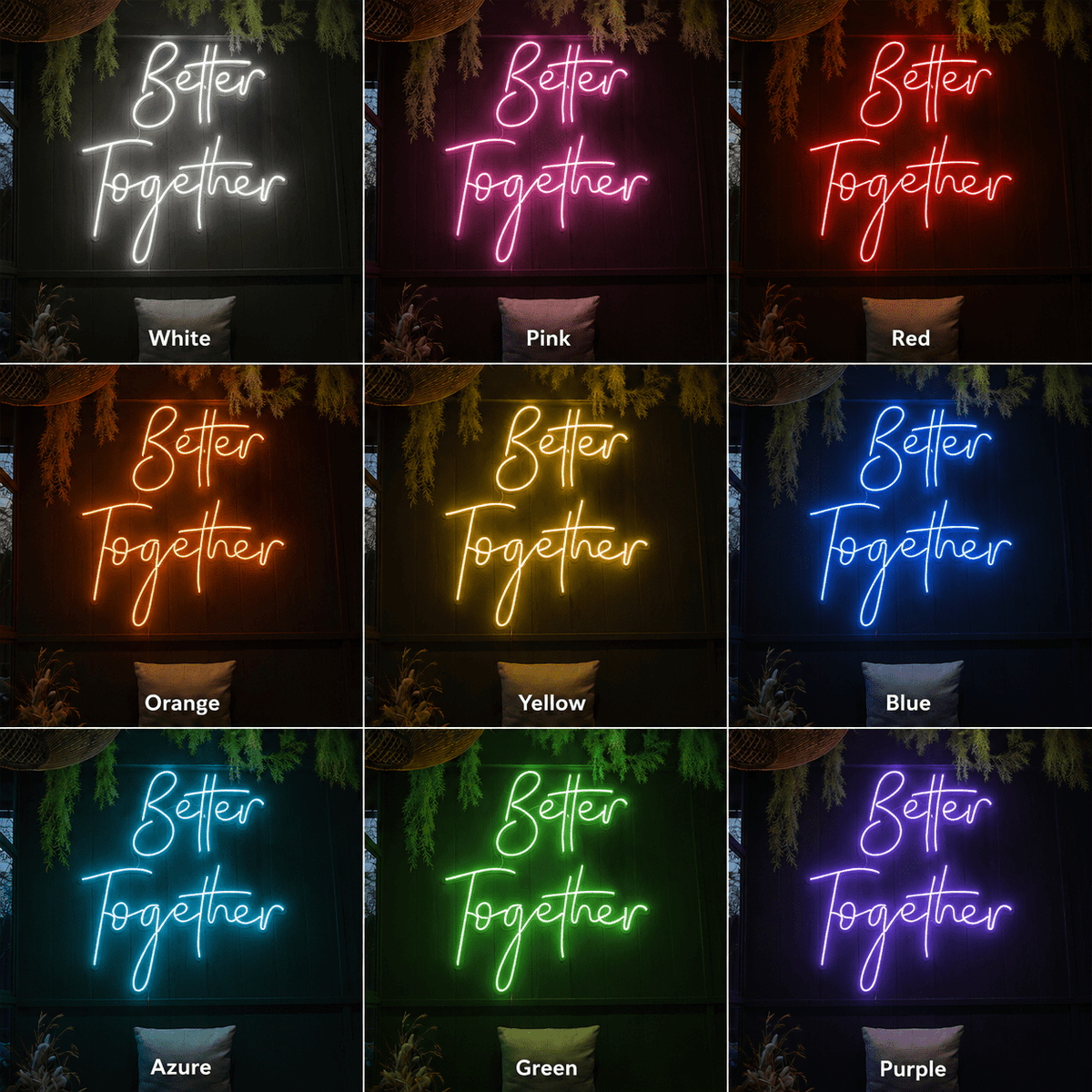 Better Together Cursive Room Decor LED Neon Sign - Shineneon