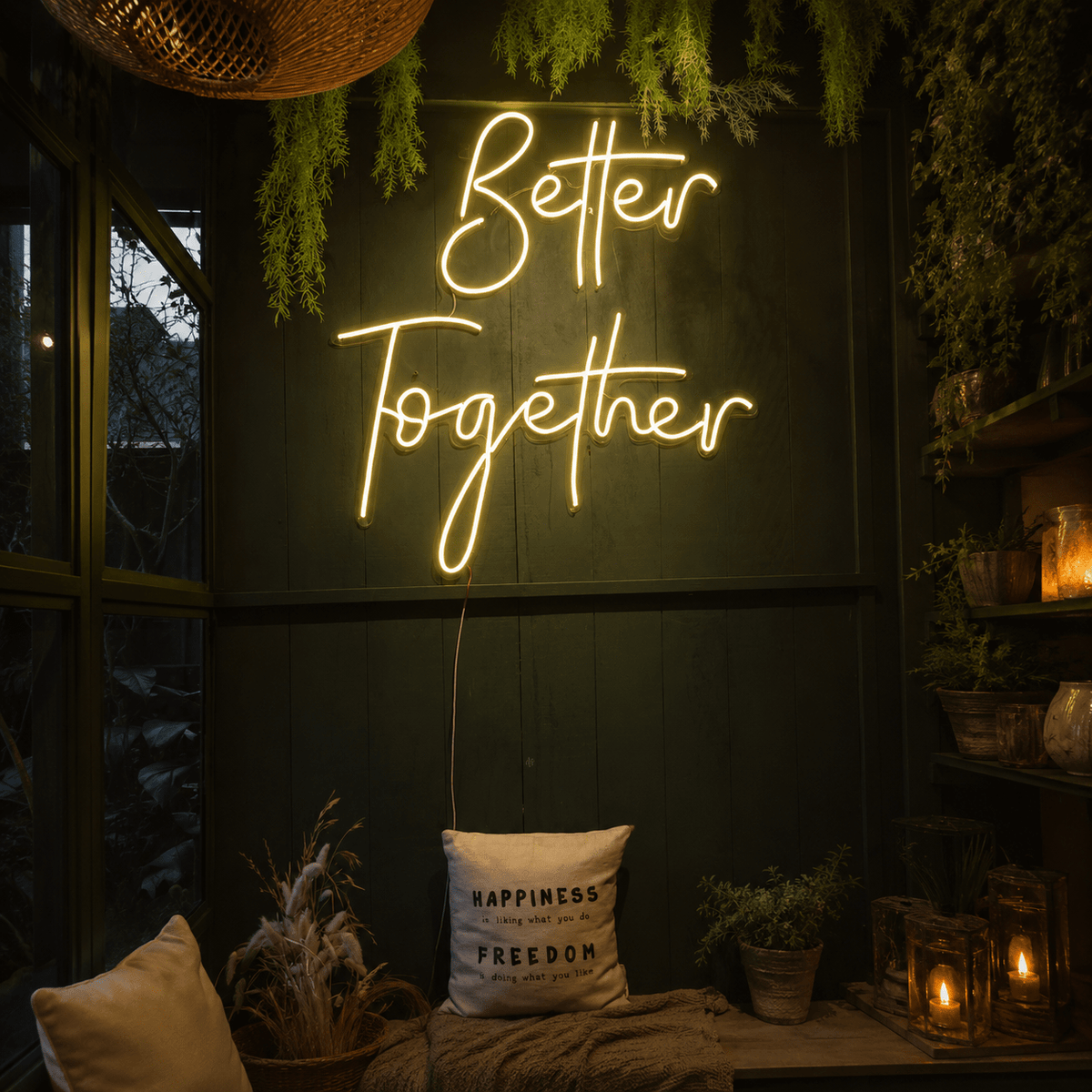 Better Together Cursive Room Decor LED Neon Sign - Shineneon