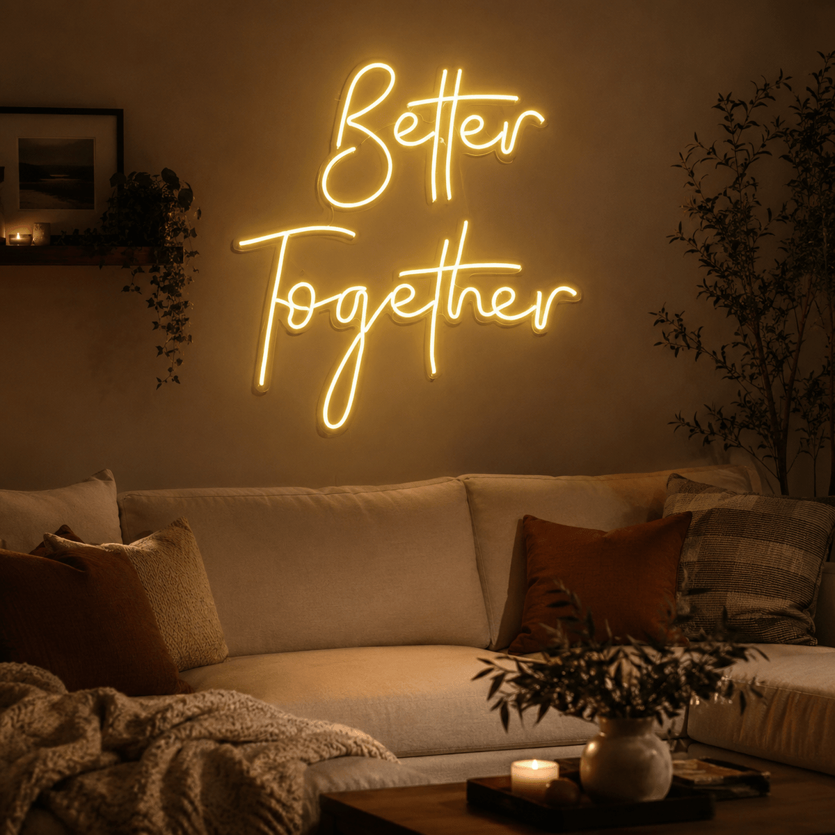 Better Together Cursive Room Decor LED Neon Sign - Shineneon
