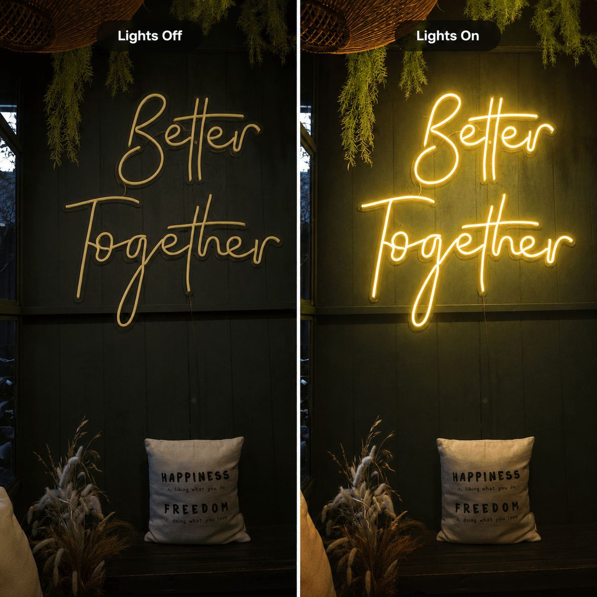 Better Together Cursive Room Decor LED Neon Sign - Shineneon