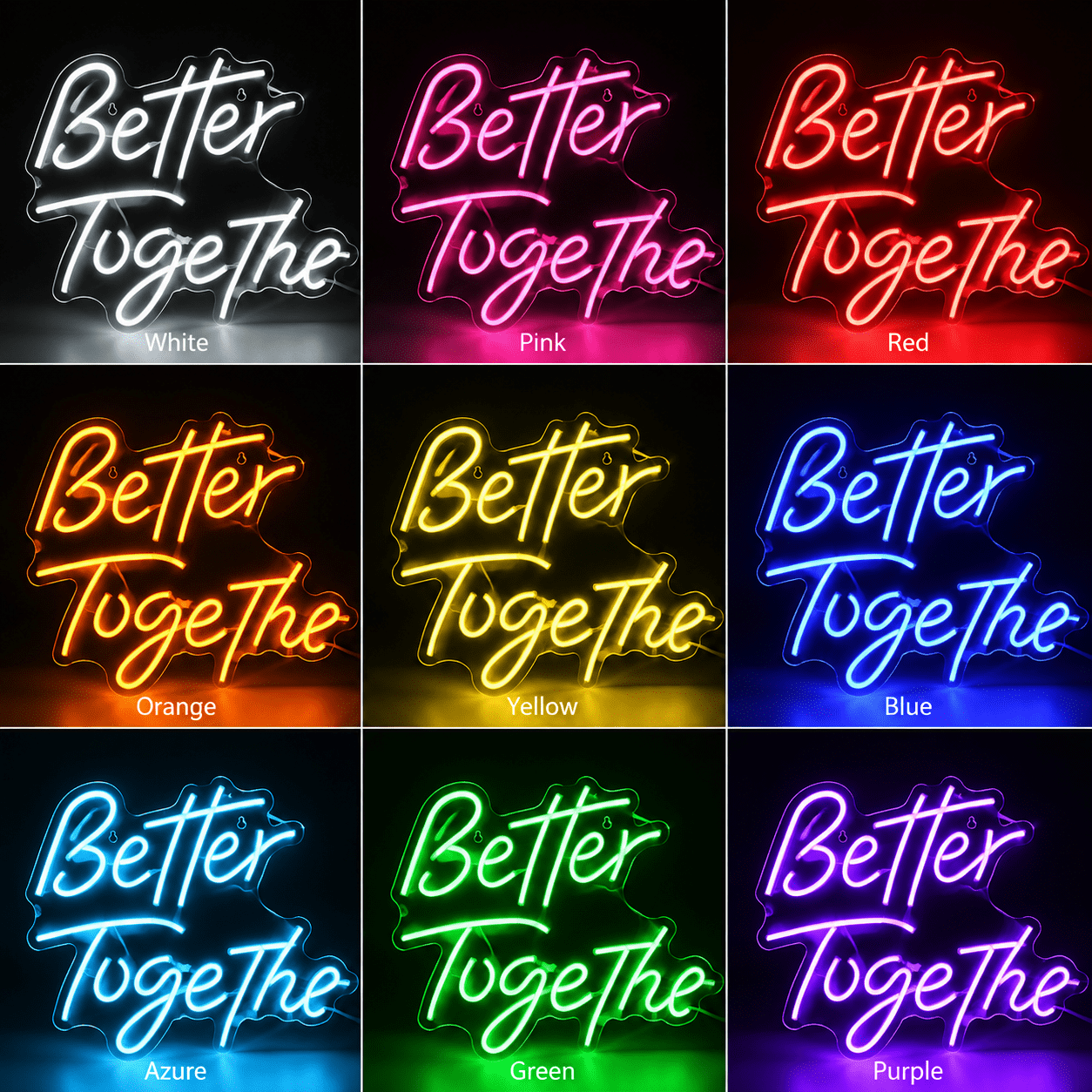 Better Together Decor Light LED Neon Sign Wall Neon Sign - Shineneon