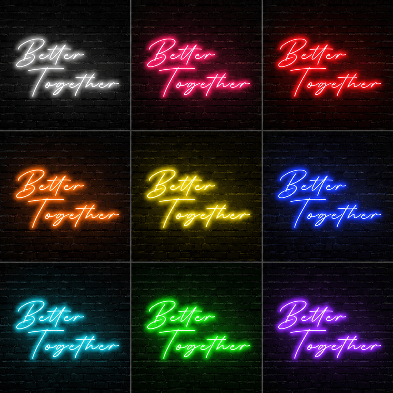 Better Together Dorm Room Decor LED Neon Sign - Shineneon