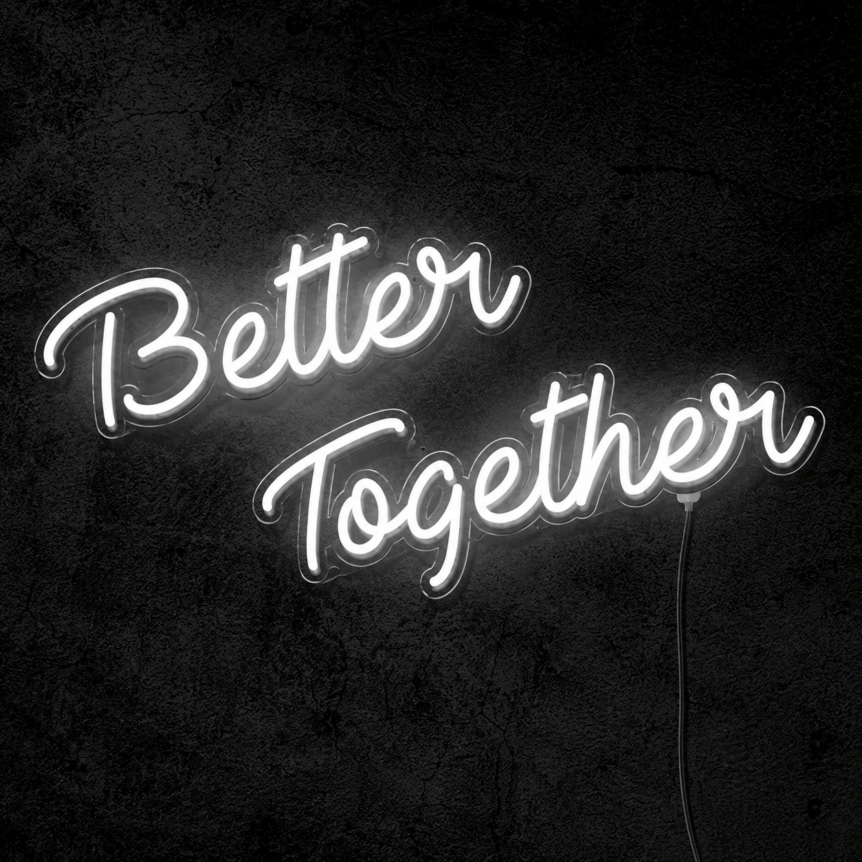 Better Together Handwritten Decor Sign LED Neon Sign Wall Neon Sign - 01 Original Product Image