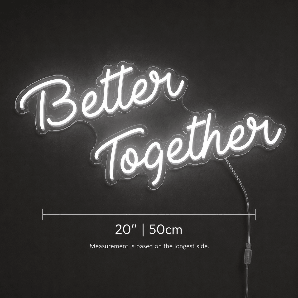 Better Together Handwritten Decor Sign LED Neon Sign Wall Neon Sign - Shineneon