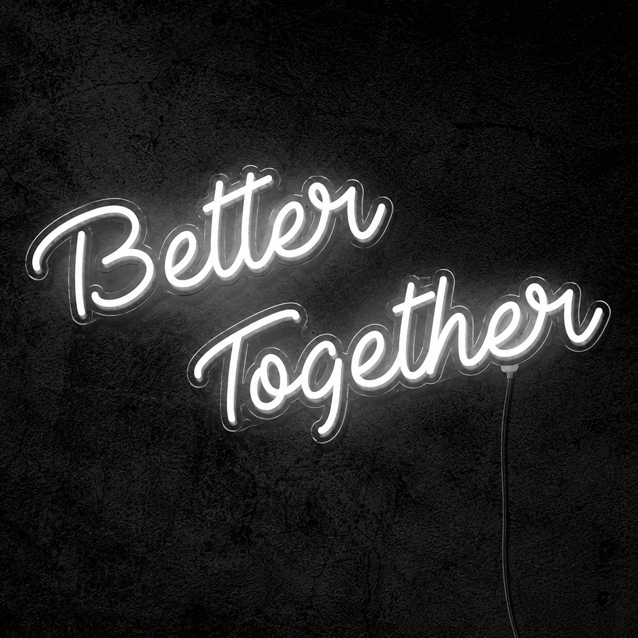 Better Together Handwritten Decor Sign LED Neon Sign Wall Neon Sign - Shineneon