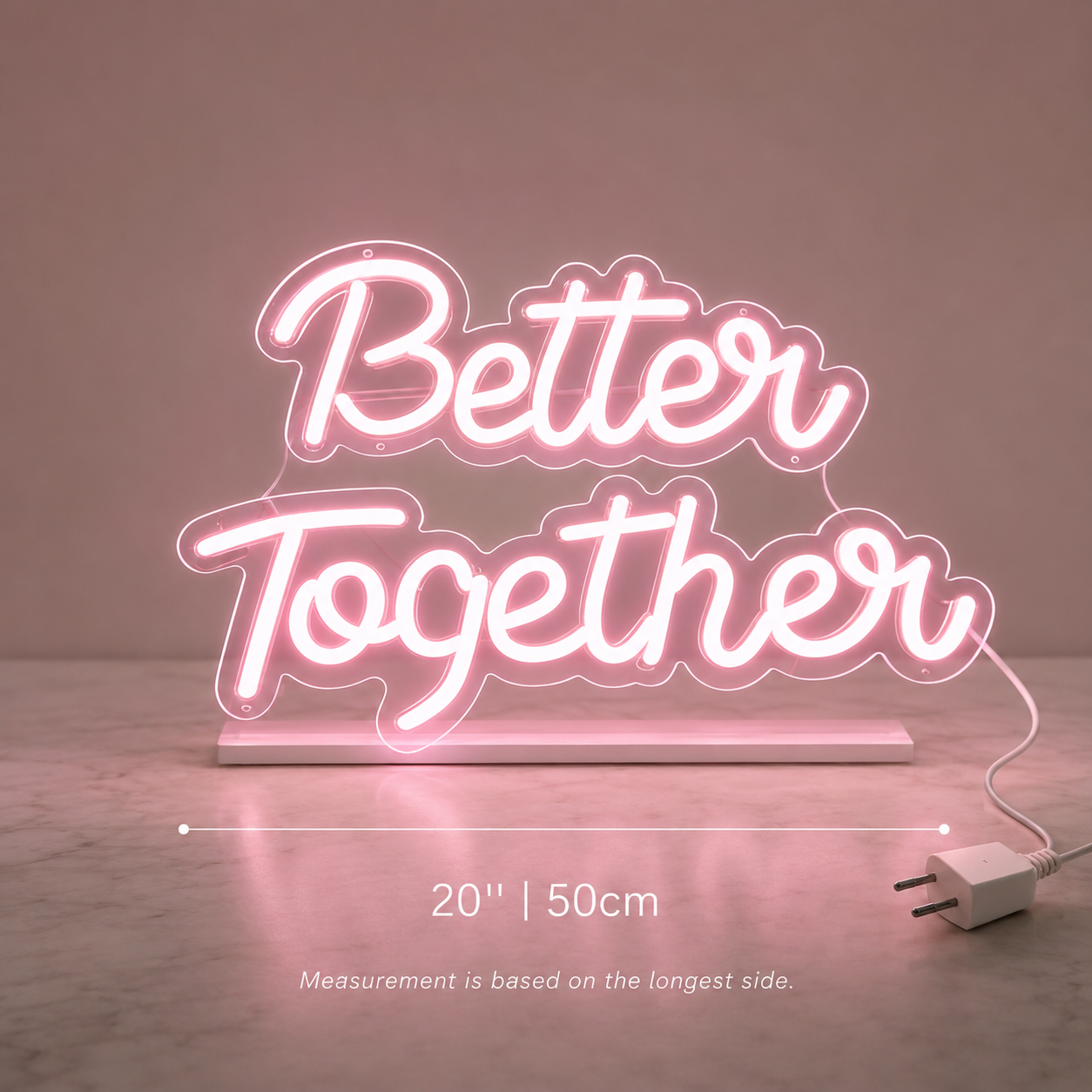 Better Together Handwritten LED Neon Sign - 04 Size Image