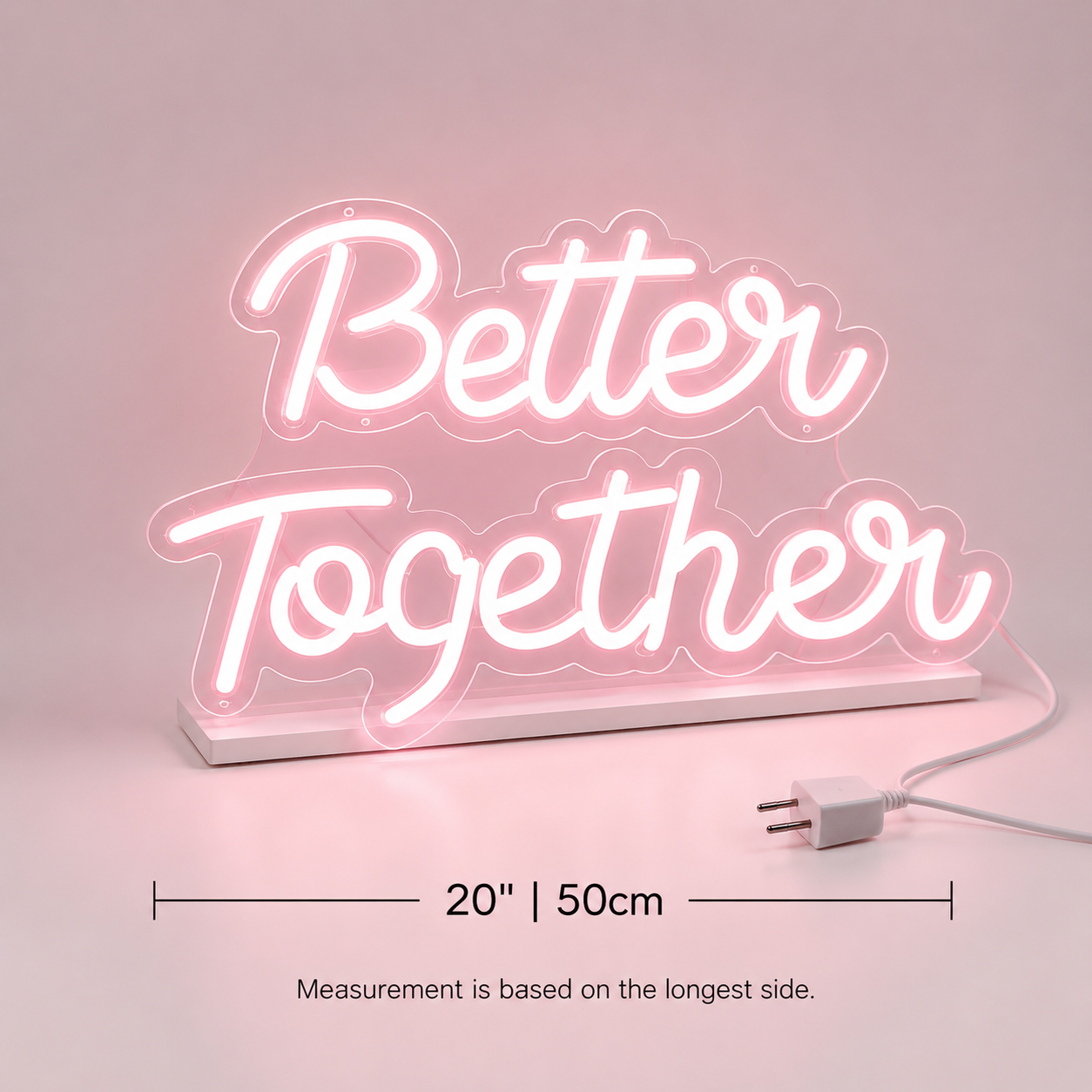 Better Together Handwritten LED Neon Sign Wall Neon Sign - 04 Size Image