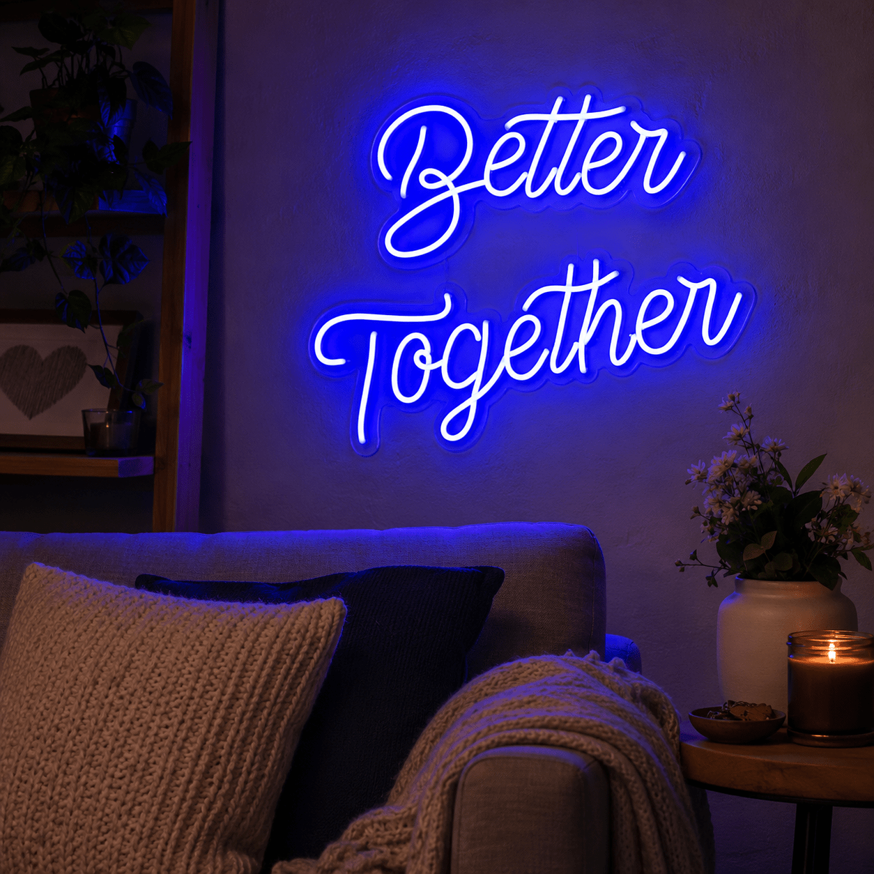 Better Together Handwritten Wall Decor LED Neon Sign Wall Neon Sign - Shineneon