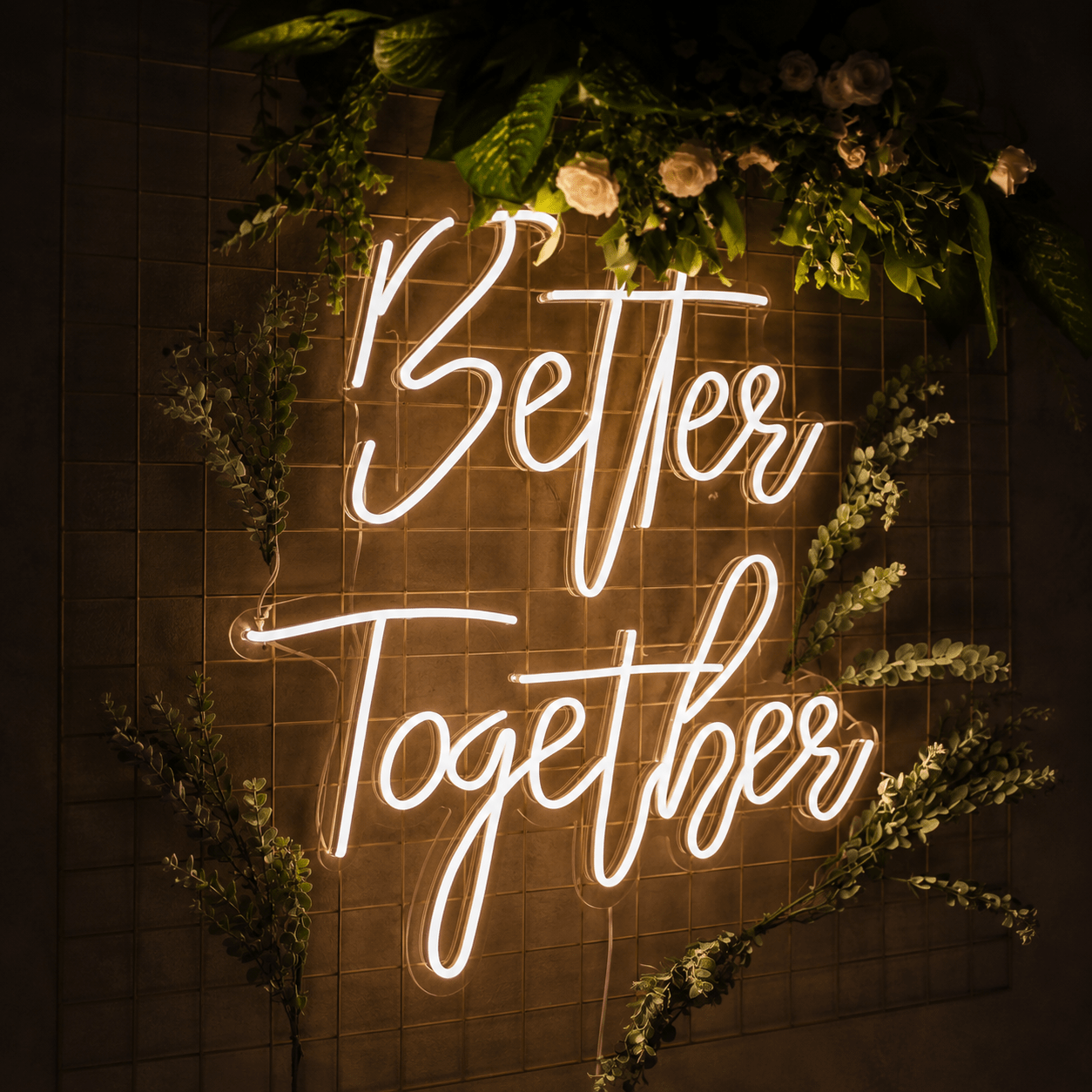 Better Together Handwritten Wall Light LED Neon Sign - Shineneon