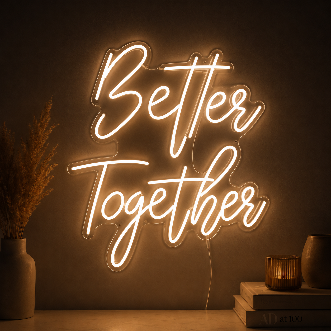Better Together Handwritten Wall Light LED Neon Sign Wall Neon Sign - 02 High-Converting Product Image